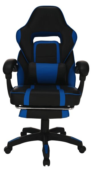 KONDELA Irodai/gamer szék, kék/fekete, GUNNER