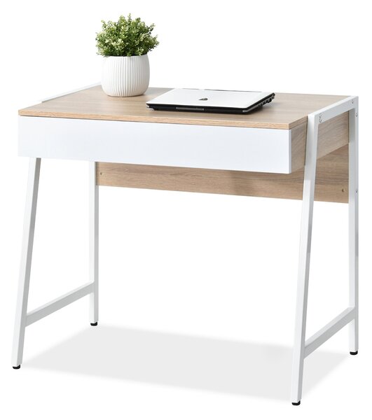 PC asztal Norway (tölgy + fehér)