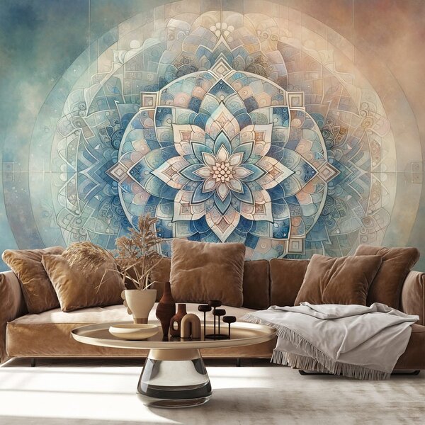 Tapéta mandala pasztell árnyalatokban