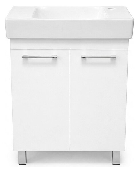 VivaStyle PANEL- KMT 60 lábon álló fürdőszobabútor CeraStyle SHARP -JOBB CSAPLYUKAS mosdóval 60x30cm