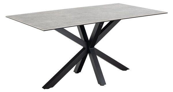 Asztal Norsica 446, 76x90cm, Fekete, Szürke