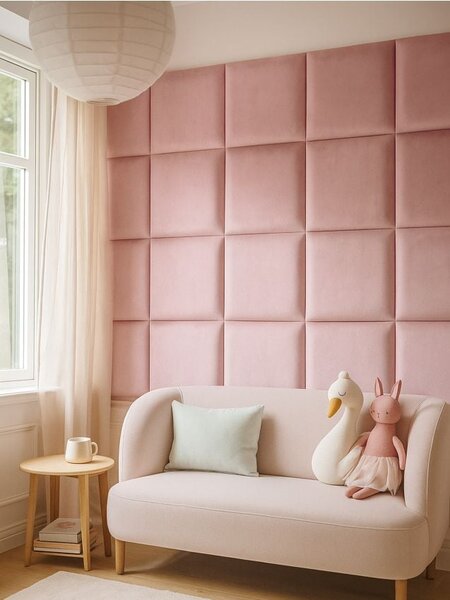 Sinsay - Vélúros befejezésű kárpitozott panel - pasztellpink