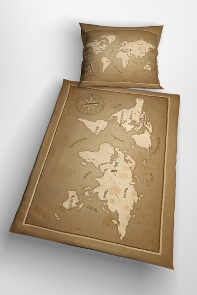 3d ágyneműhuzat Continents pamut 140x200 cm