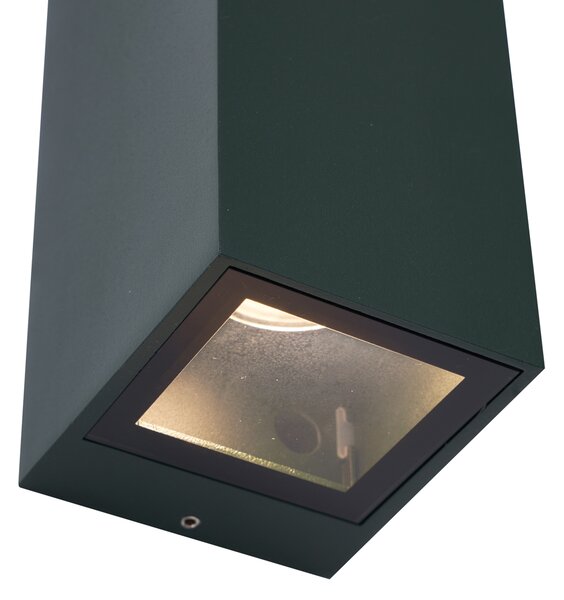 Modern sötétzöld fali lámpa 2 izzós GU10 70mm IP54 - Baleno