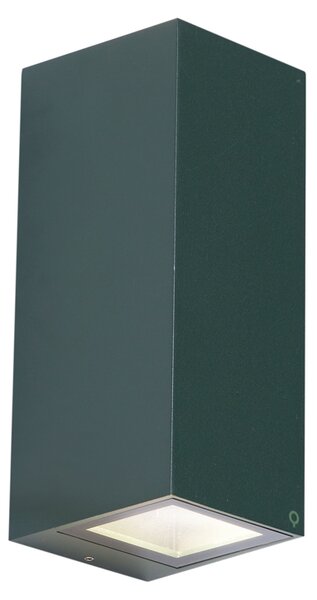 Modern sötétzöld fali lámpa 2 izzós GU10 70mm IP54 - Baleno