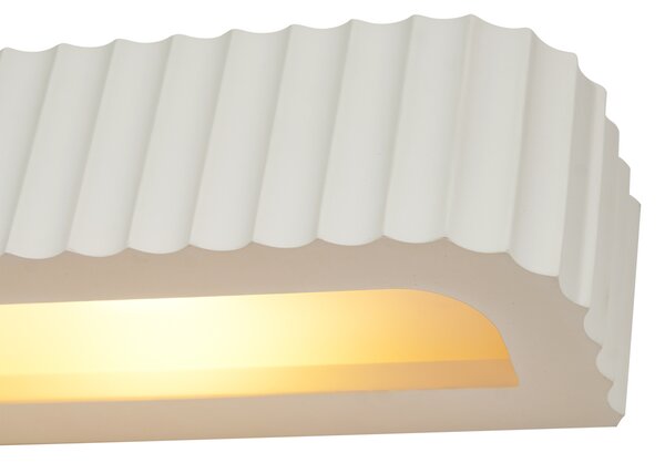 Skandináv bézs színű téglalap alakú fali lámpa 2 égős - Plaster