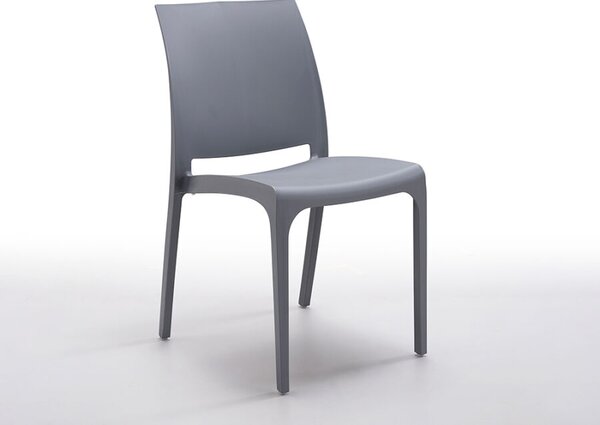 VOLGA világos szürke műanyag szék (25 db)