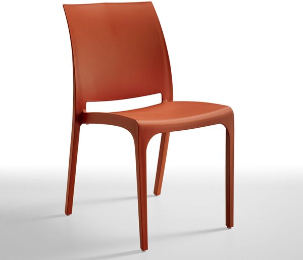 VOLGA téglavörös műanyag szék (25 db)