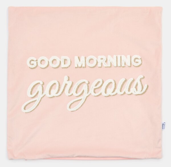Sinsay - Díszpárnahuzat flitteres Good Morning gorgeous felirattal - rózsaszín