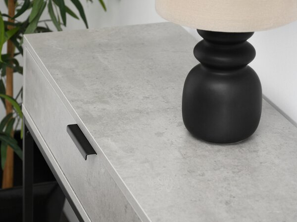 Konzolasztal Norma M (beton + fekete). Akció -26%