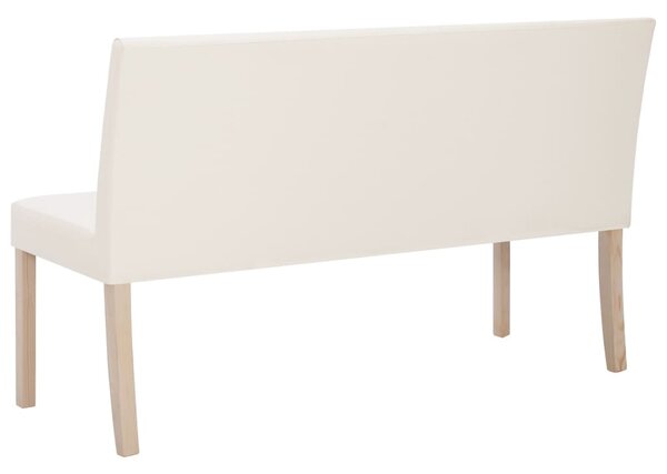 Krémszínű műbőr pad 139,5 cm
