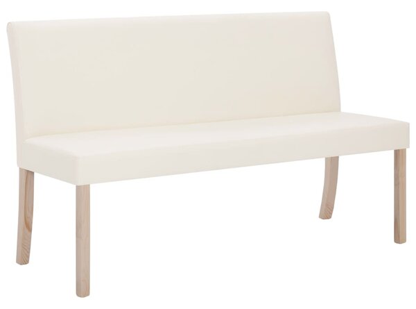 Krémszínű műbőr pad 139,5 cm