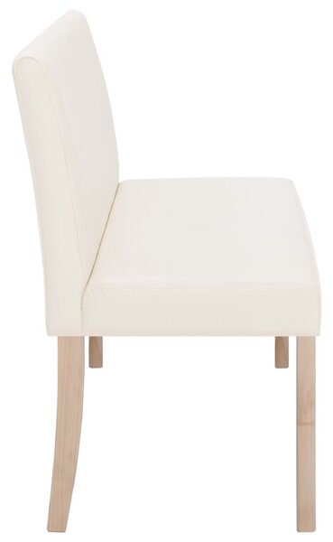 Krémszínű műbőr pad 139,5 cm