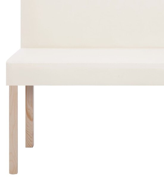 Krémszínű műbőr pad 139,5 cm