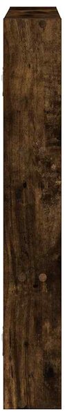 Füstös tölgy színű szerelt fa fali polc 43 x 9 x 60 cm