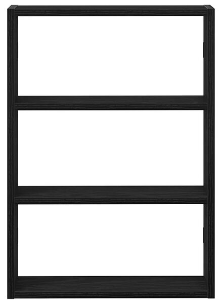 Fekete szerelt fa fali polc 43 x 9 x 60 cm