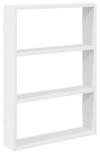 Fehér szerelt fa fali polc 43 x 9 x 60 cm