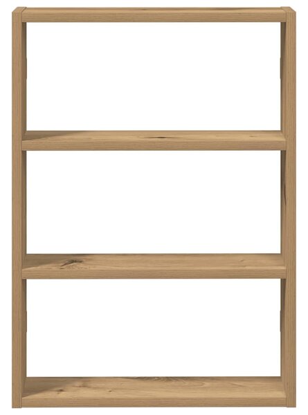 Kézműves tölgy színű szerelt fa fali polc 43 x 9 x 60 cm