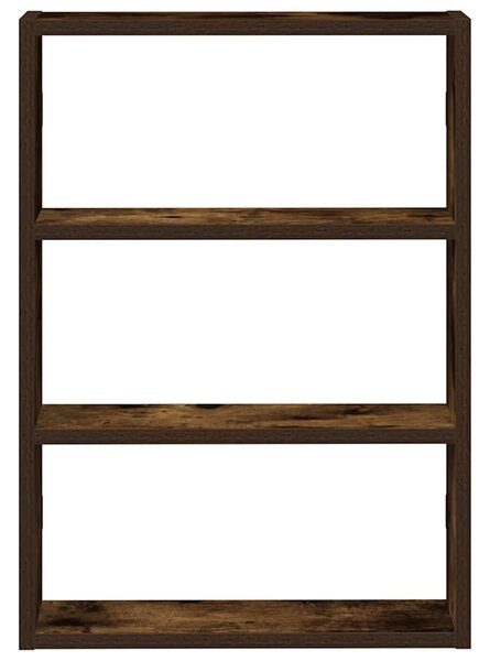 Füstös tölgy színű szerelt fa fali polc 43 x 9 x 60 cm