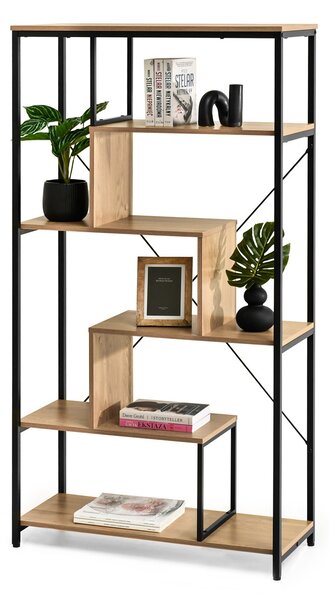 Regál Harp B (tölgy + fekete)