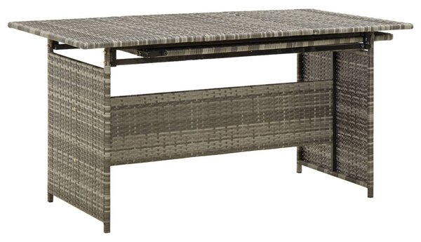 2-részes szürke polyrattan kerti bútorszett párnákkal
