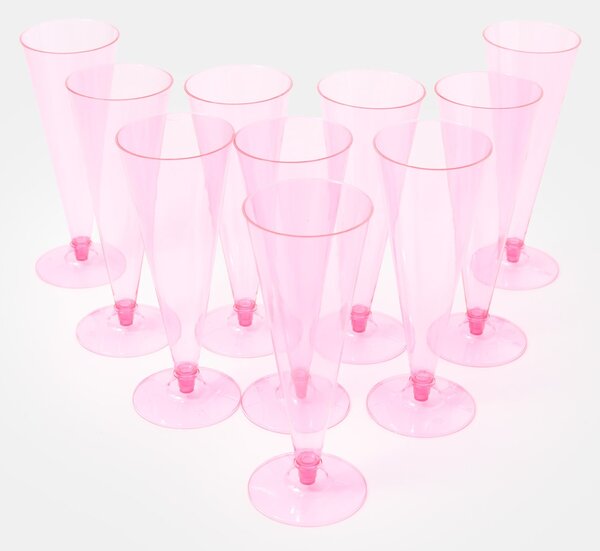 Sinsay - Műanyag pezsgőspohár készlet 10 pack - pasztellpink