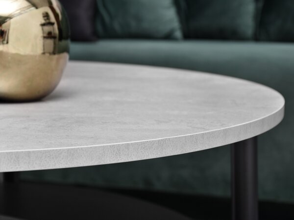 Dohányzóasztal Randolf Xl (beton + fekete)