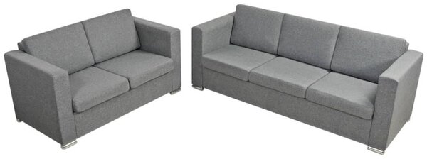 2 részes világosszürke szövet ülőgarnitúra