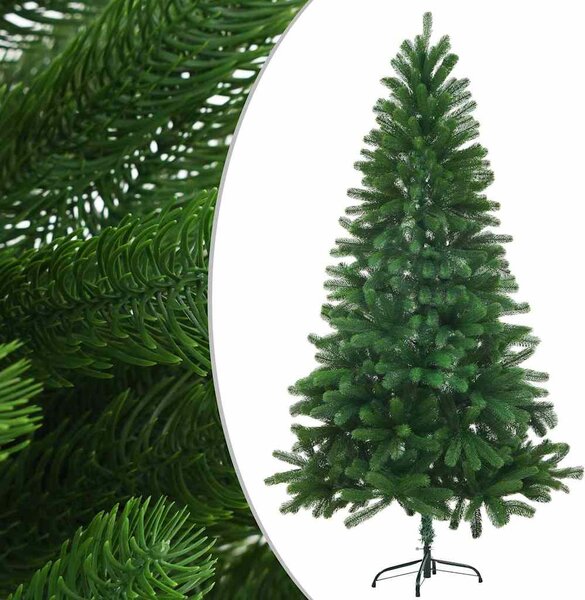 Zöld megvilágított műkarácsonyfa gömb szettel 150 cm