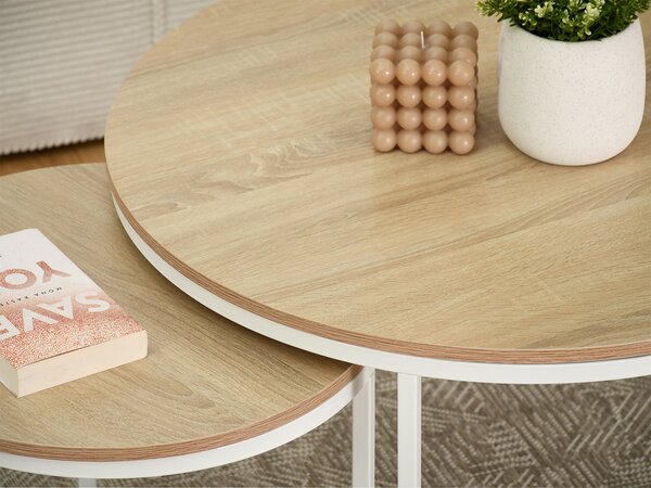 Dohányzóasztal Klara (sonoma + fehér)