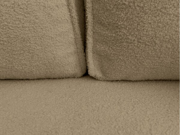 SMART BOUCLE L alakú kihúzható, megfordítható sarokkanapé 232x143 cm, sötétbézs