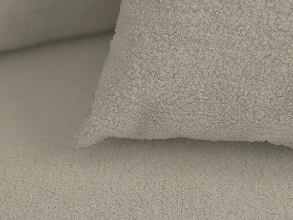 SMART BOUCLE L alakú kihúzható, megfordítható sarokkanapé 232x143 cm, szürkésbézs
