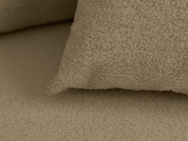 SMART BOUCLE L alakú kihúzható, megfordítható sarokkanapé 232x143 cm, sötétbézs