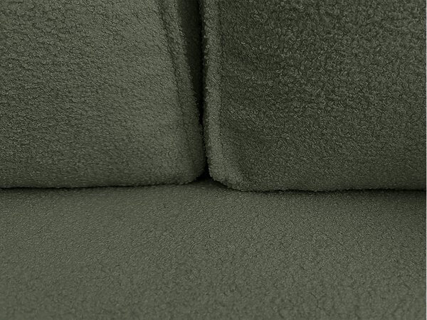 SMART BOUCLE L alakú kihúzható, megfordítható sarokkanapé 232x143 cm, sötétzöld