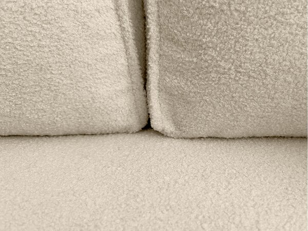 SMART BOUCLE L alakú kihúzható, megfordítható sarokkanapé 232x143 cm, krém