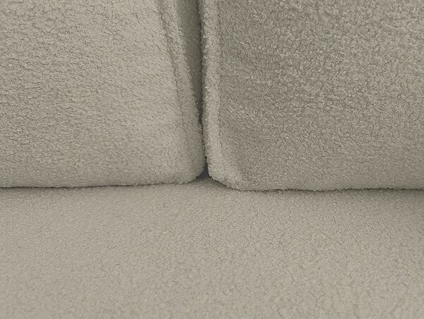 SMART BOUCLE L alakú kihúzható, megfordítható sarokkanapé 232x143 cm, szürkésbézs