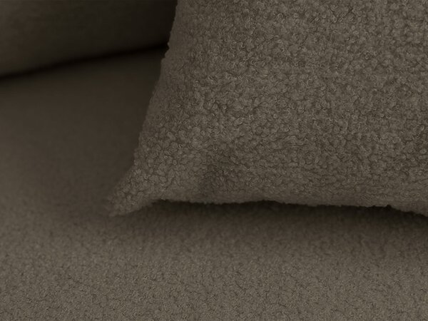 SMART BOUCLE L alakú kihúzható, megfordítható sarokkanapé 232x143 cm, szürkésbarna