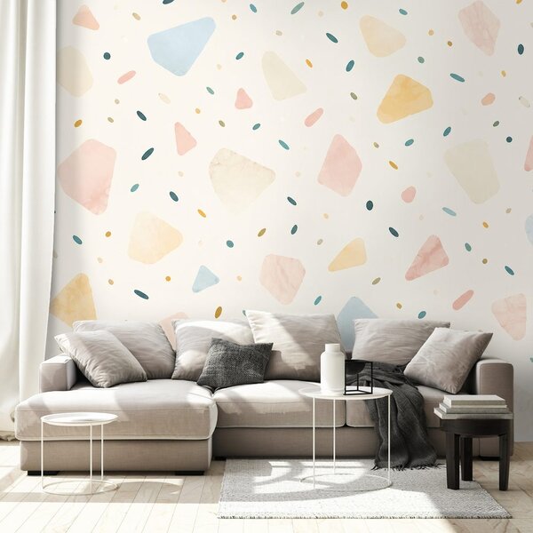 Tapéta pasztell terrazzo formák