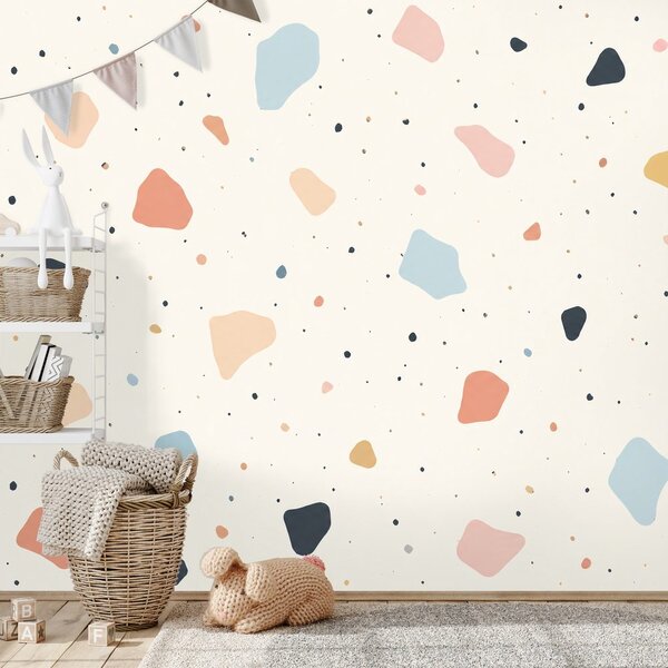 Fotótapéta pasztell terrazzo formák