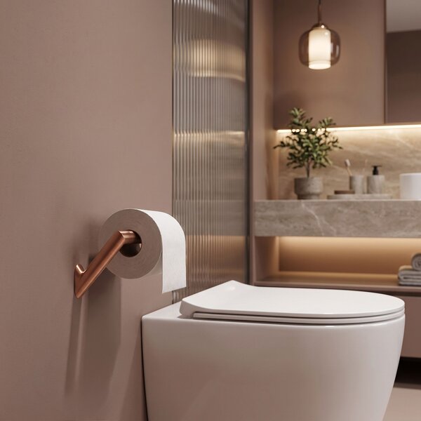 Falra szerelhető wc papír tartó Will Brush Copper