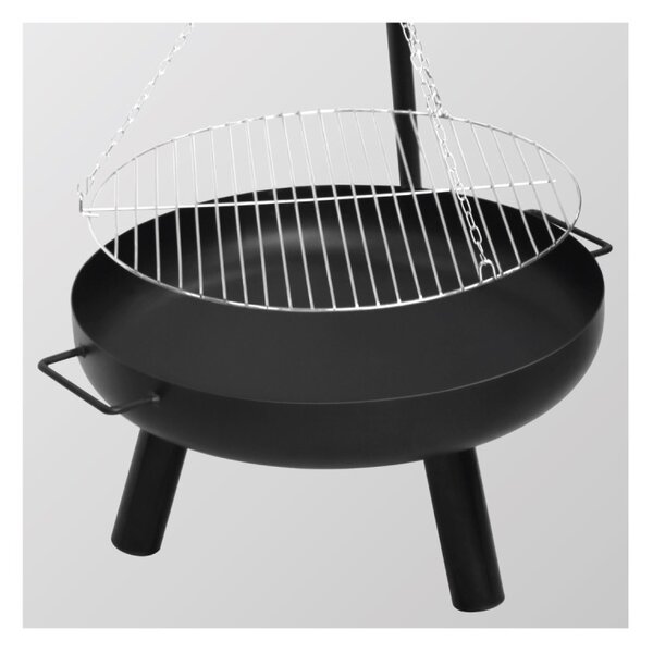 GREGMAN Roast Kerti tűzrakóhely grillel 2 az 1-ben, fekete