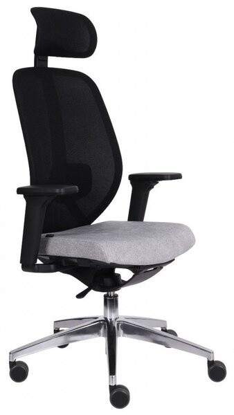 GRO-4U BS HD Chrome ergonomikus forgószék deréktámasszal és fejtámlával