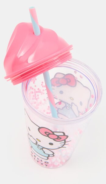Sinsay - Pohár fedéllel és szívószállal Hello Kitty - többszínű