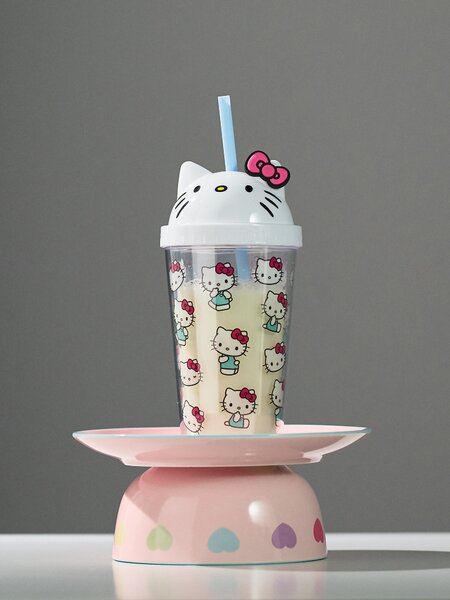 Sinsay - Pohár fedéllel és szívószállal Hello Kitty - többszínű