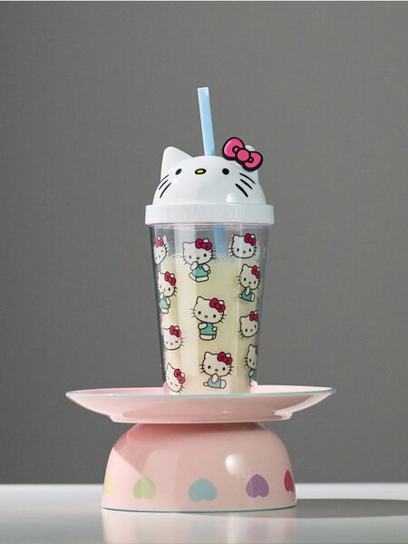 Sinsay - Pohár fedéllel és szívószállal Hello Kitty - többszínű