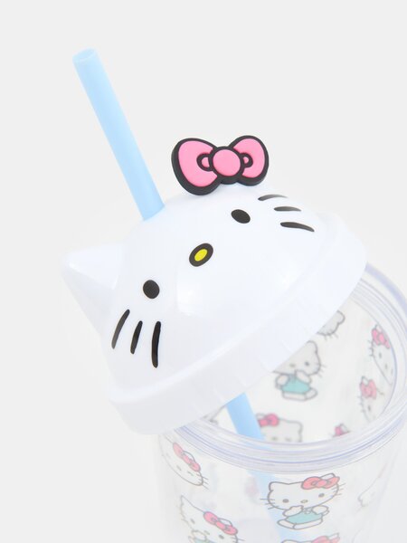 Sinsay - Pohár fedéllel és szívószállal Hello Kitty - többszínű