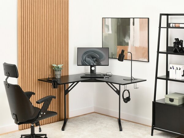 PC asztal Matts C (fekete fa + fekete)