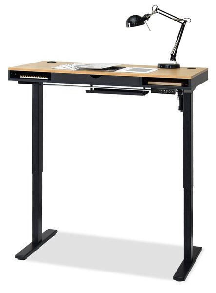 PC asztal Osto 120 (tölgy + fekete + fekete). Akció -20%