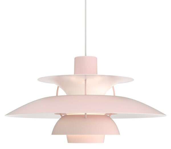 Függőlámpa Louis Poulsen, PH 5 500, dimmable, Rózsaszín / Rosé, Nappali, Fém, Dizájn