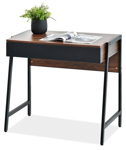 PC asztal Norway (sötét dió + fekete)